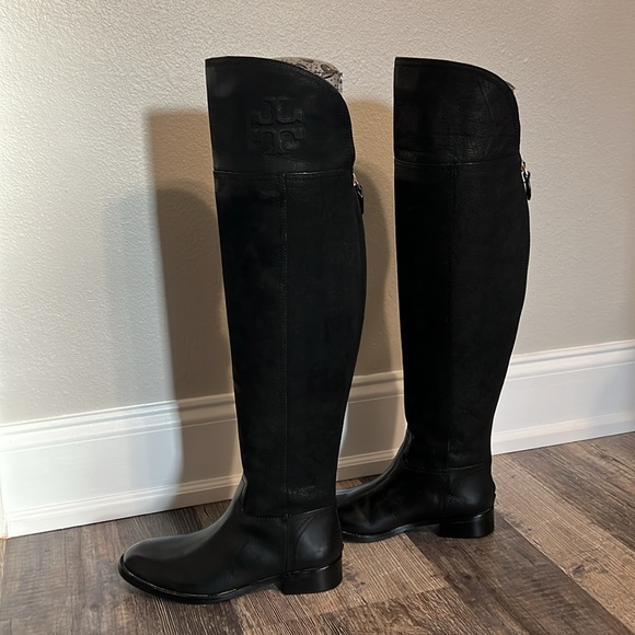 NEW Tory Burch Boots SIMONE Over The Knee Flat Equestrian Booties 7.5  Riding - Picture 13 of 17